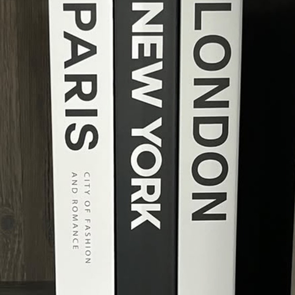 Black and White Decorative Book Set - Picture 2 of 6